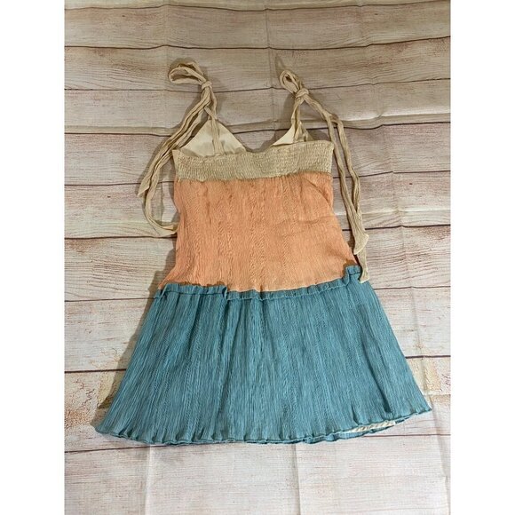 Skylar Rose Women's Color Block Tie Shoulder Colorful Sundress - Medium - Picture 10 of 13